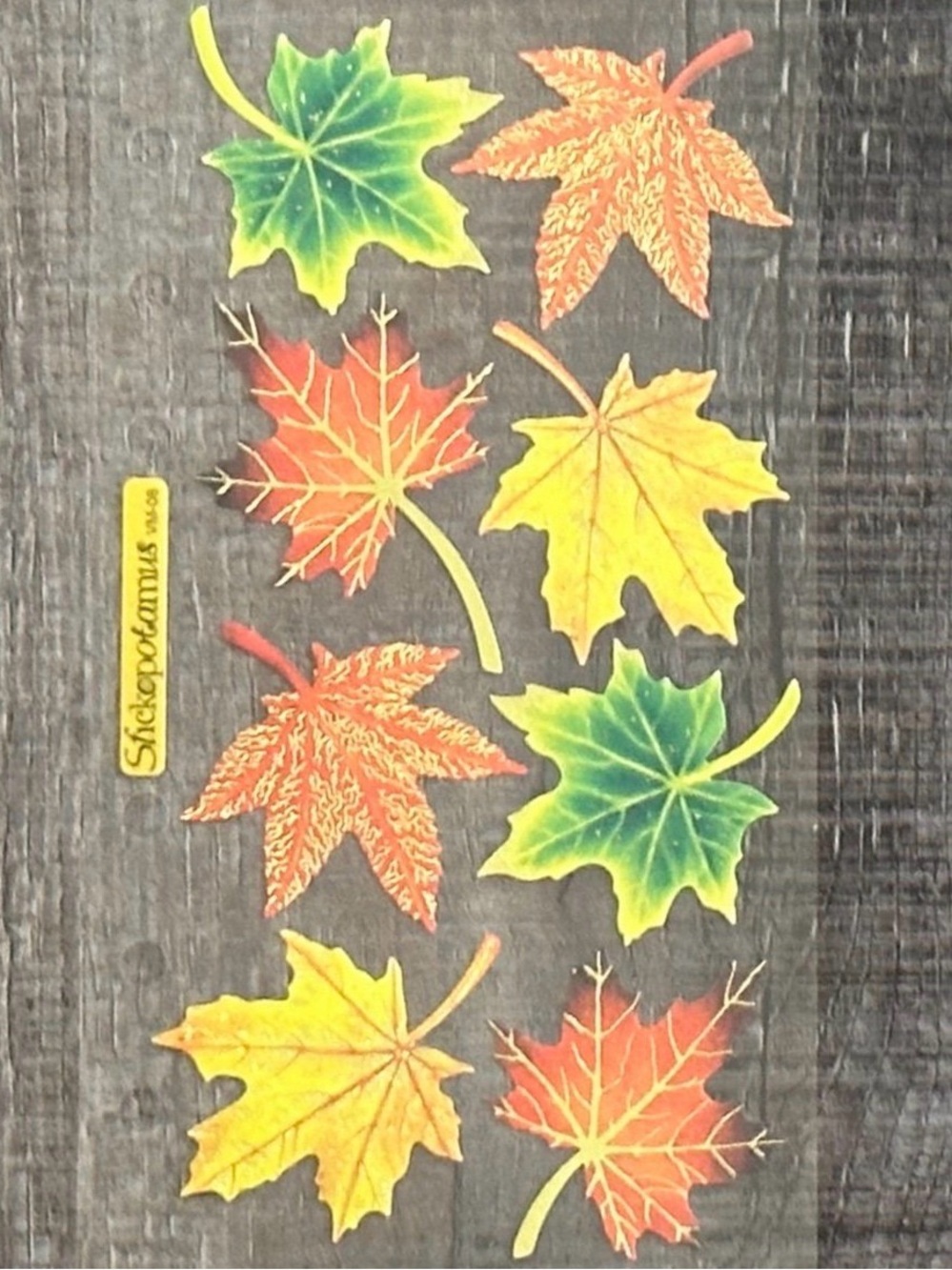 💞 New Autumn Leaf Foil Scrapbook Art & Craft Stickers